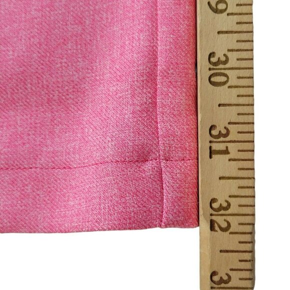 Nasty Gal Trousers Pants Size 4 Woven Textured Pleated Candy Pink Pockets New - Picture 10 of 12